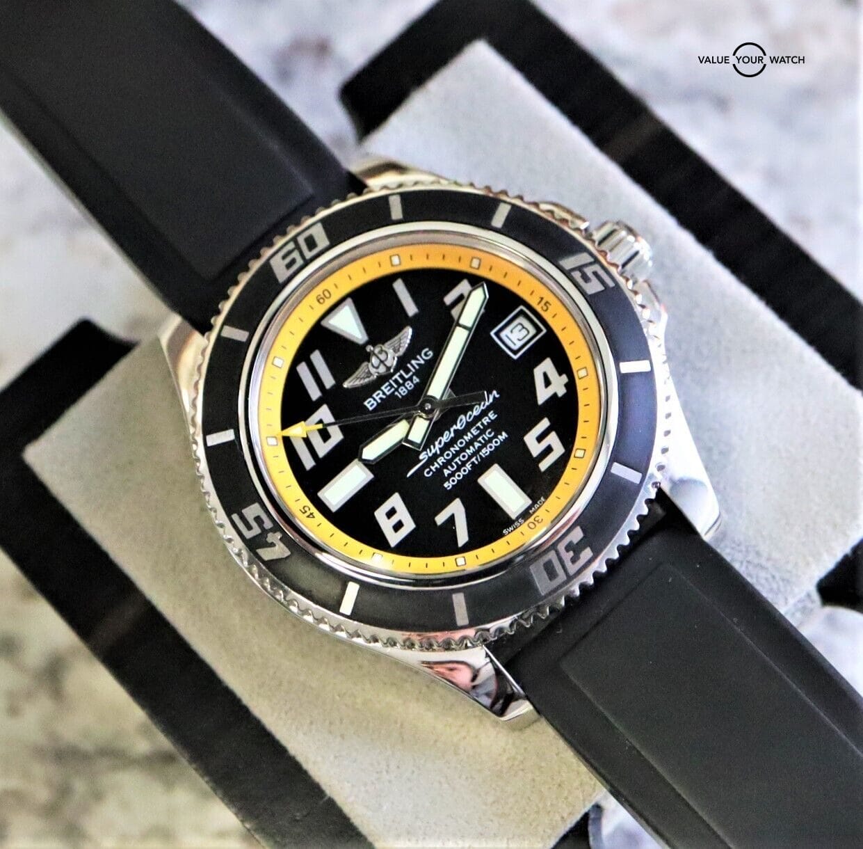 Breitling Superocean II 42mm Abyss Yellow Automatic A17364! - Image 10