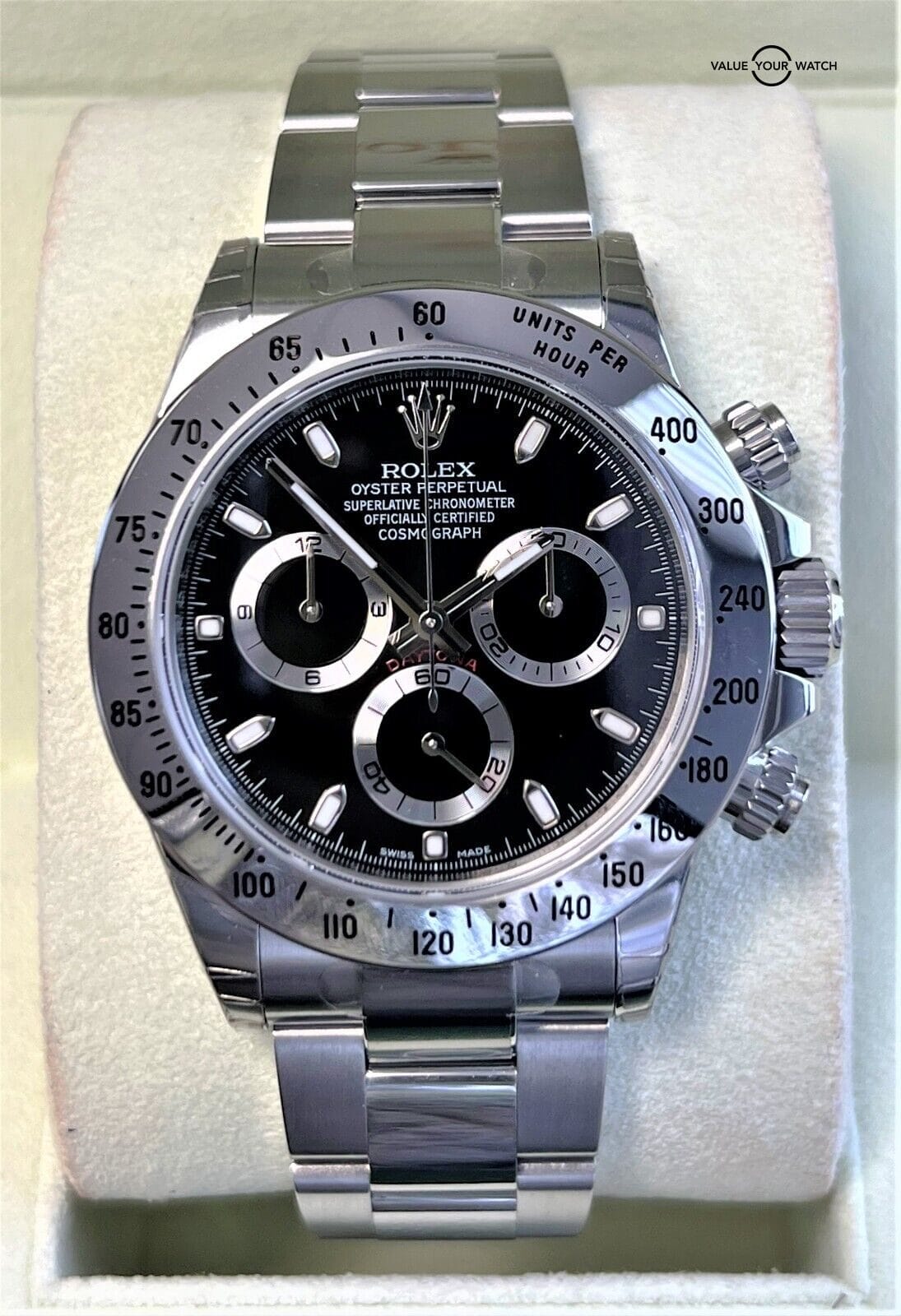 NOS Rolex Daytona 116520 All Factory Stickers Stainless Steel Black Dial! - Image 2
