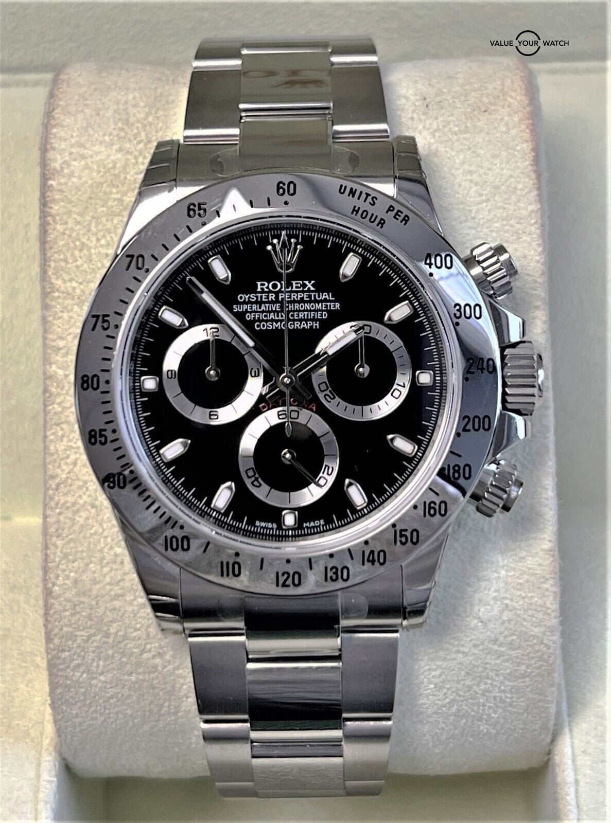 NOS Rolex Daytona 116520 All Factory Stickers Stainless Steel Black Dial!
