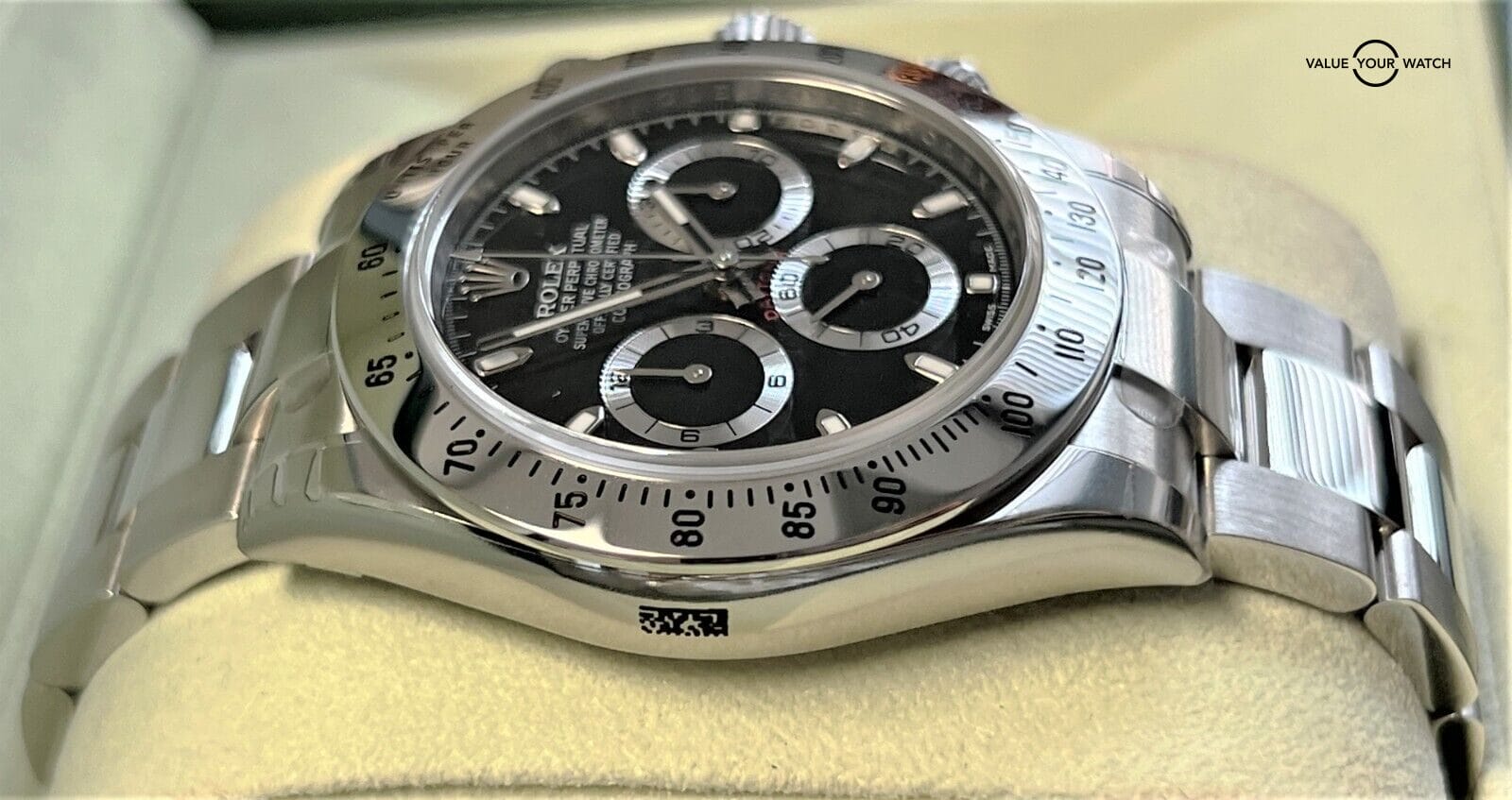 NOS Rolex Daytona 116520 All Factory Stickers Stainless Steel Black Dial! - Image 11
