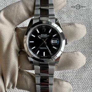 Rolex Datejust 41mm Black Index Dial Complete Set