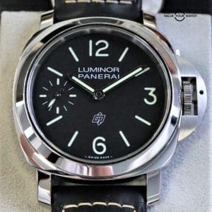Panerai Luminor Logo PAM01084 Black Dial Stainless Steel Hand Wound 2021 B&P!