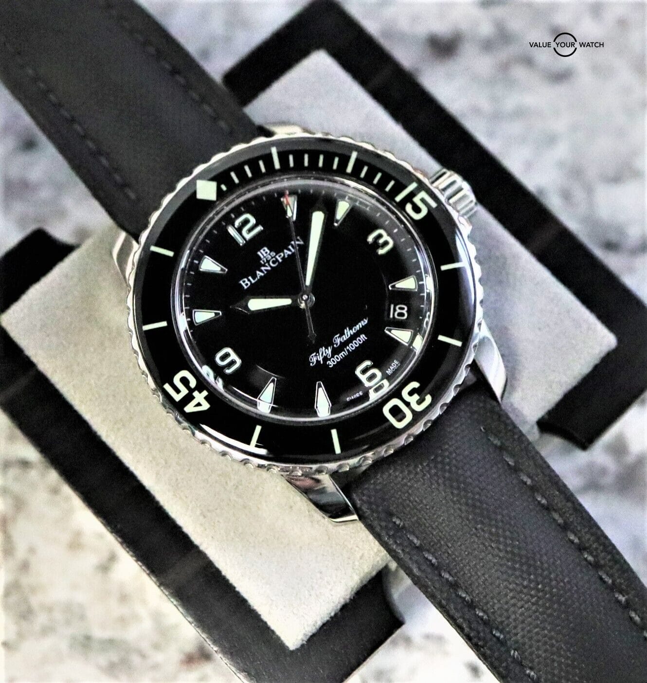 Blancpain Fifty Fathoms 45mm Stainless Steel Automatic Black Dial 5015-1130-32 - Image 6