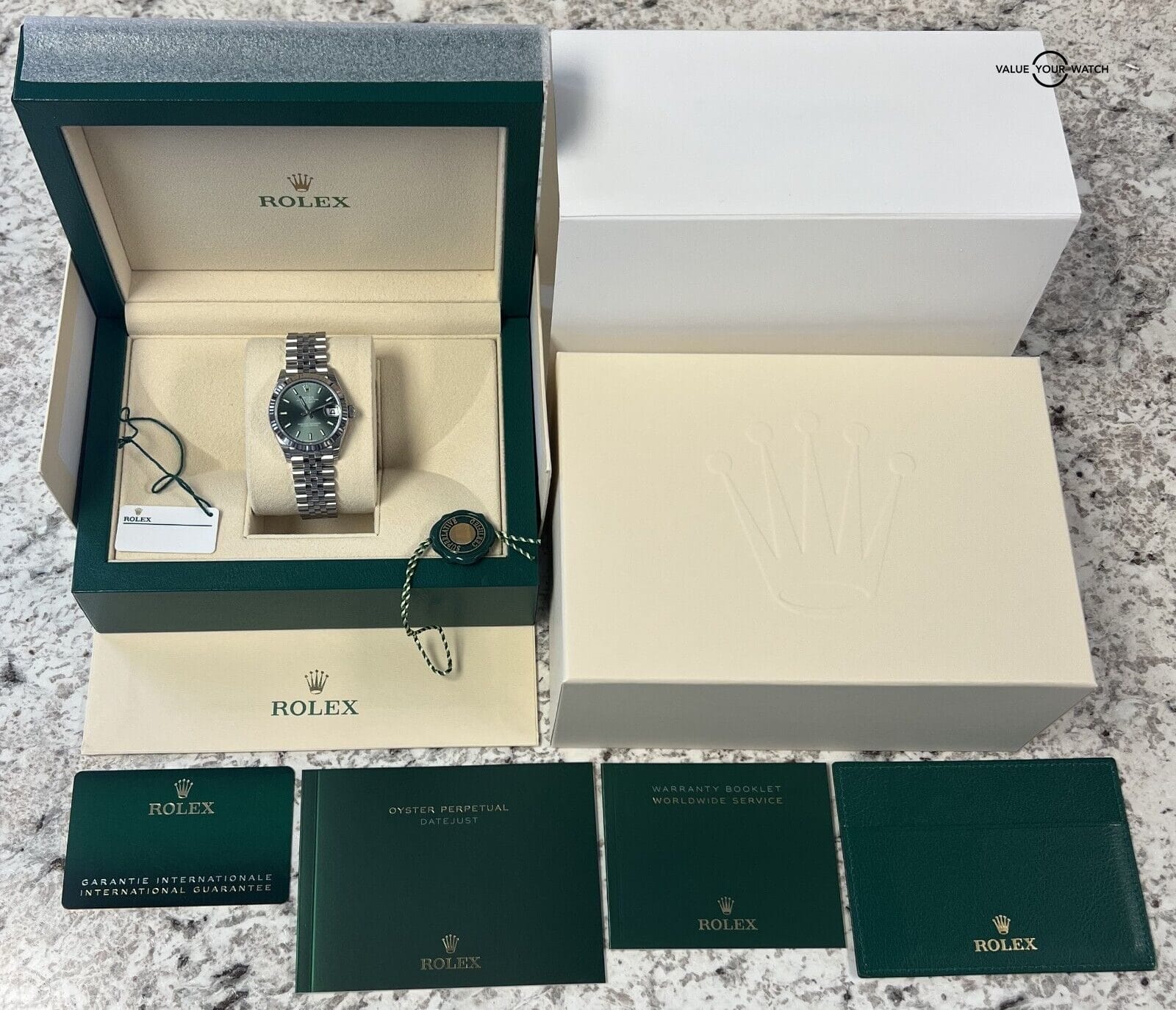 2023 Rolex Datejust 278274 Mint Green Dial 31mm Stainless Steel & 18K White Gold - Image 5