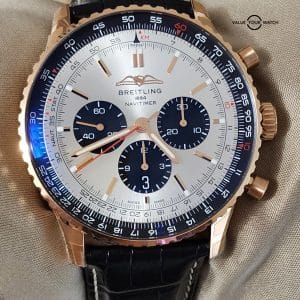 Breitling Navitimer 18k rose gold RB0137 lastest model.