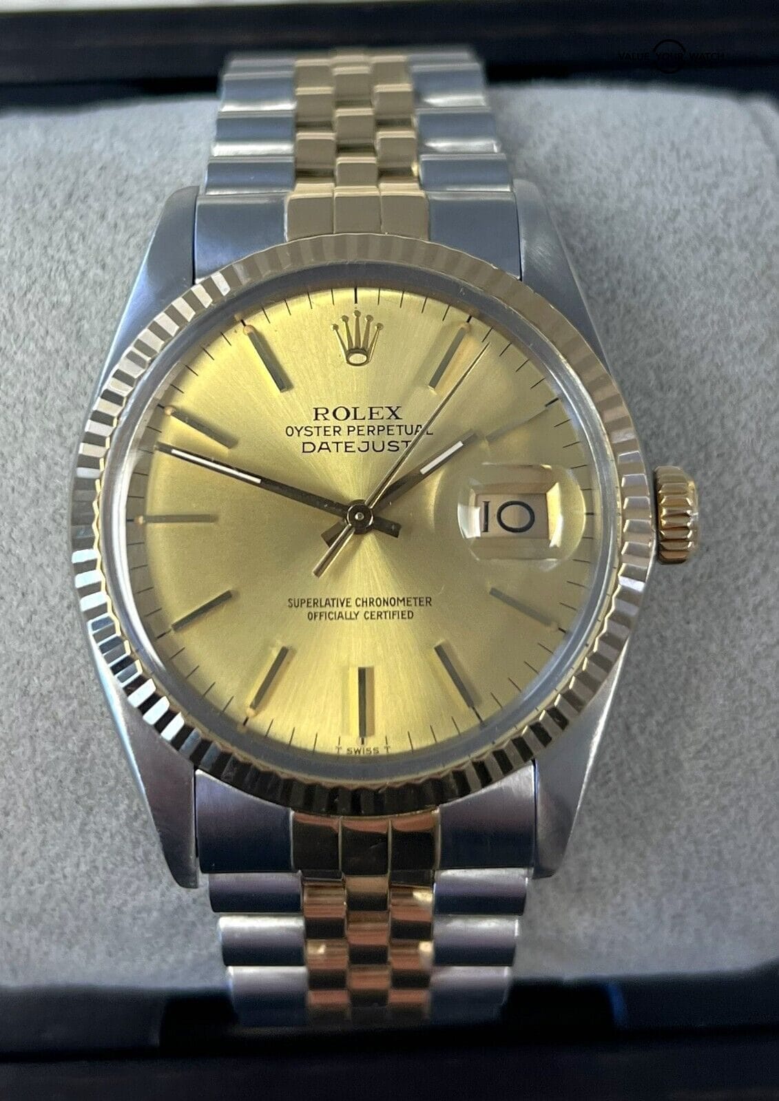 1986 Rolex Datejust 36mm 16013 18K Yellow Gold & Stainless Steel! - Image 2