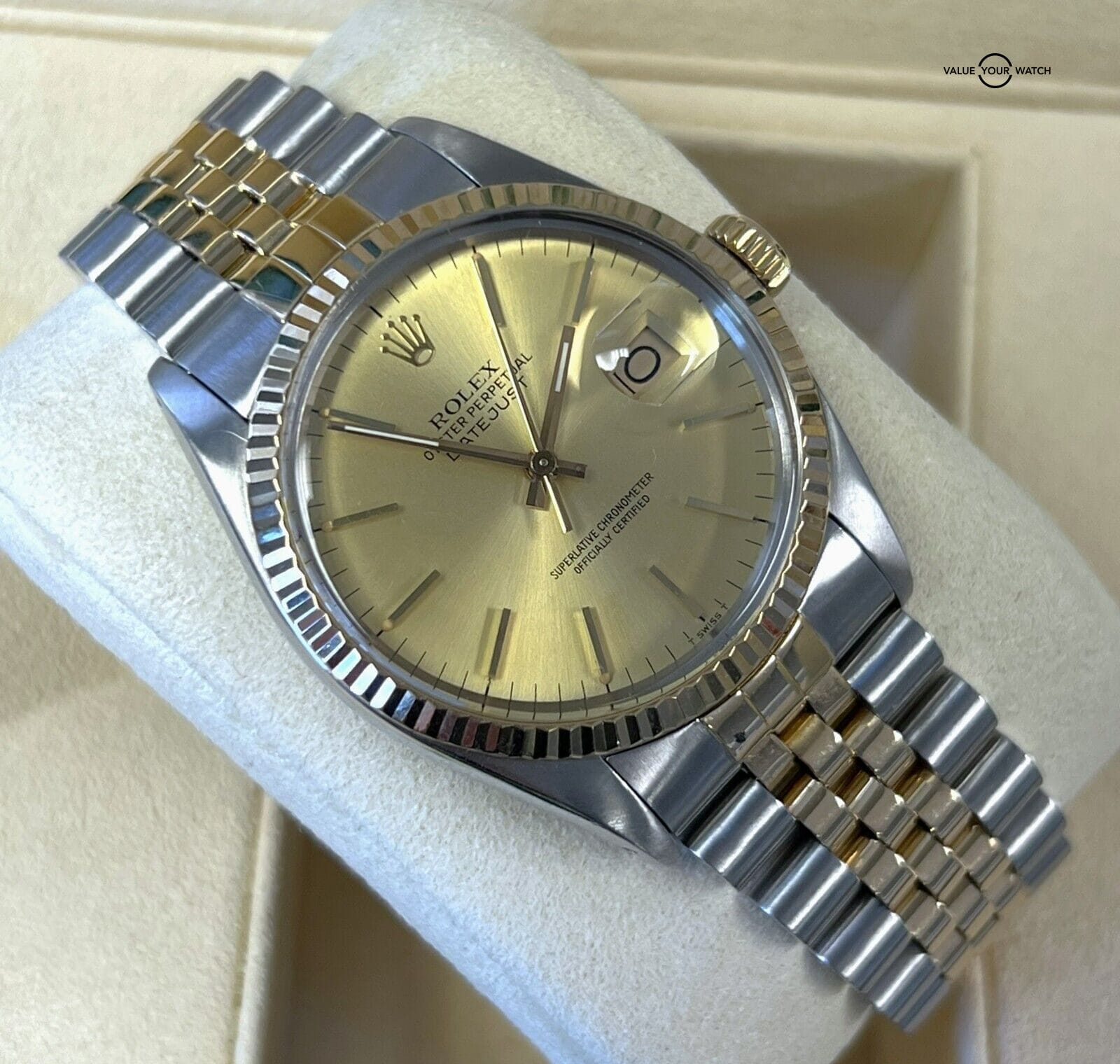 1986 Rolex Datejust 36mm 16013 18K Yellow Gold & Stainless Steel! - Image 4