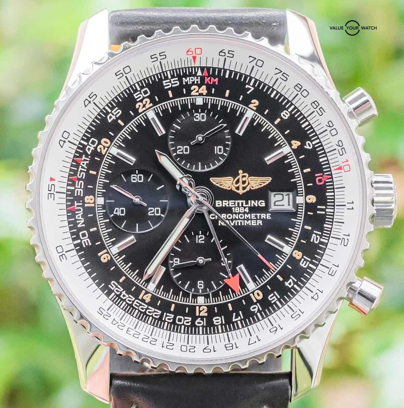 Steel Estate Breitling Navitimer Chronograph 46 black dial