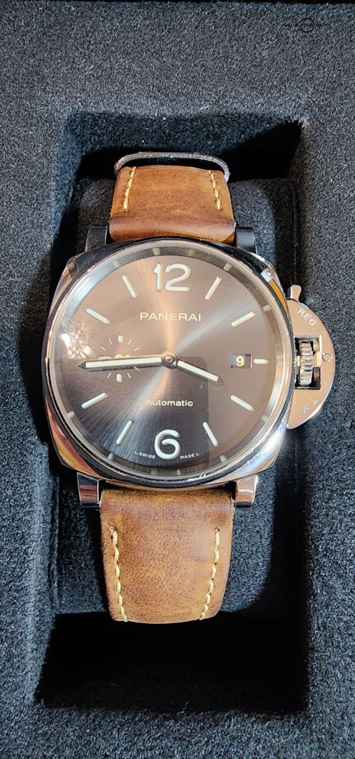Exquisite Panerai Luminor Due Gray Dial PAM 00904 904 Timepiece - Elegance & Precision at its Finest!