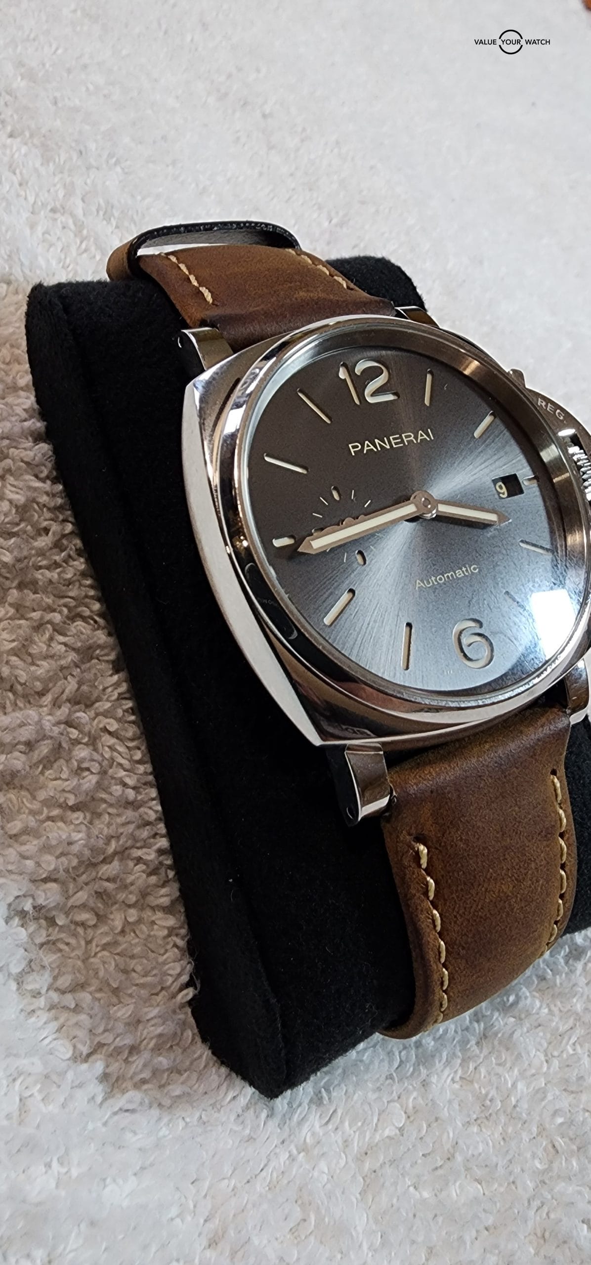 Exquisite Panerai Luminor Due Gray Dial PAM 00904 904 Timepiece - Elegance & Precision at its Finest! - Image 8