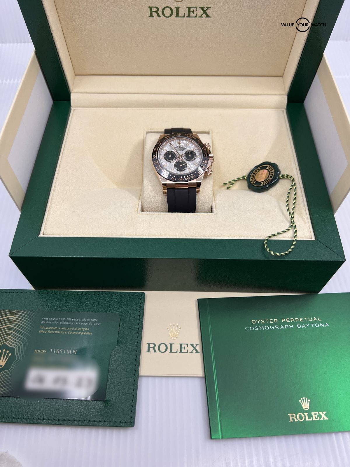 2023 Stunning Dial Pattern Rolex Daytona Rose Gold Meteorite Oysterflex 116515LN - Image 2