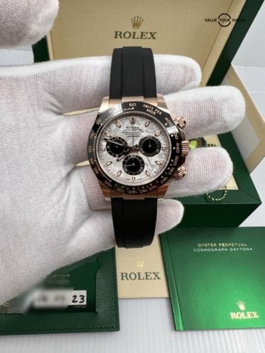 2023 Stunning Dial Pattern Rolex Daytona Rose Gold Meteorite Oysterflex 116515LN - Image 3
