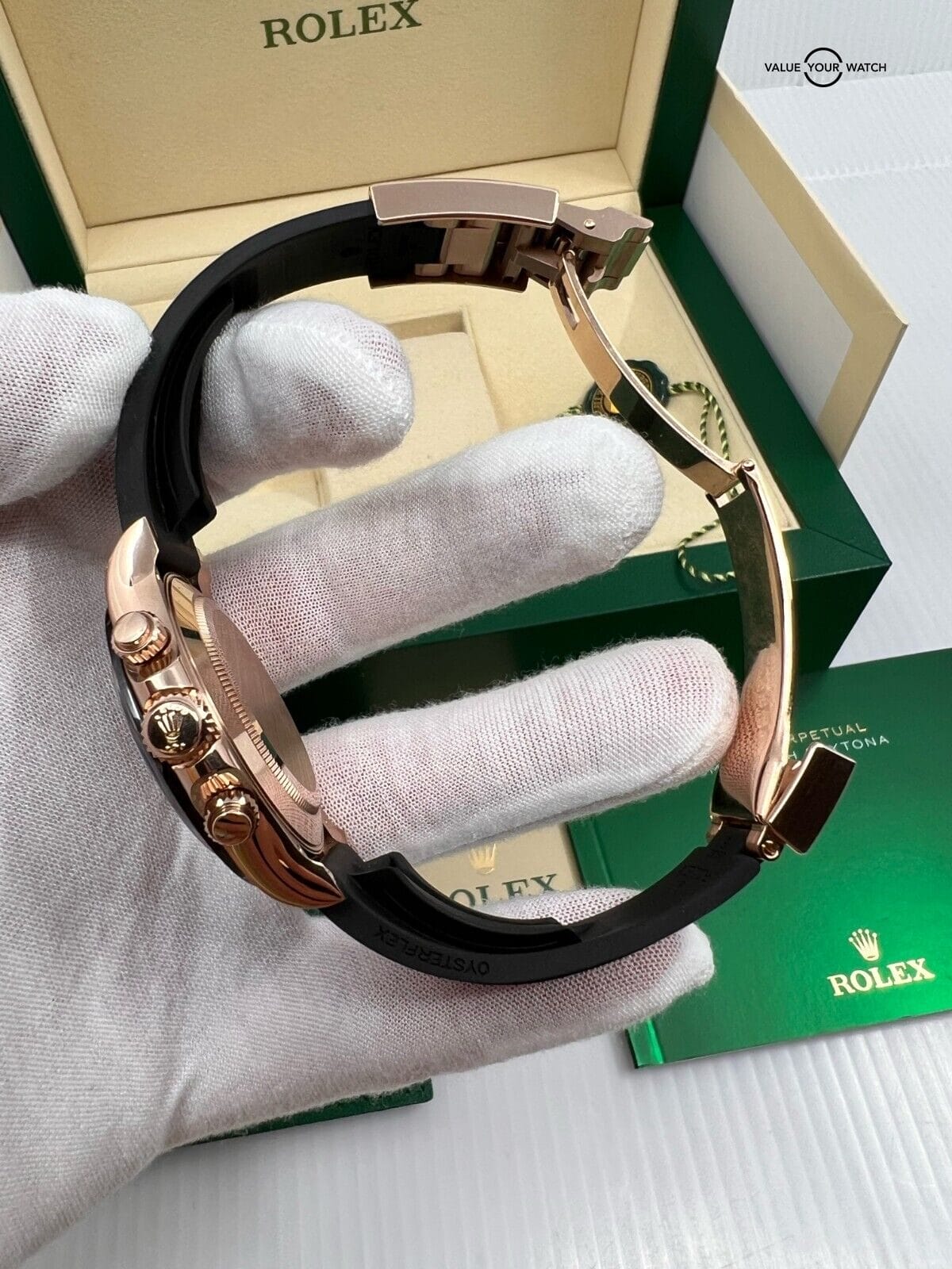 2023 Stunning Dial Pattern Rolex Daytona Rose Gold Meteorite Oysterflex 116515LN - Image 5