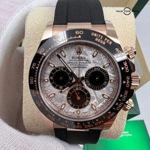 2023 Stunning Dial Pattern Rolex Daytona Rose Gold Meteorite Oysterflex 116515LN