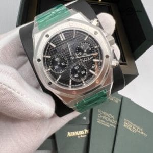 2023 New Unworn Stickers Audemars Piguet Royal Oak Black Dial Steel 41mm 26240st