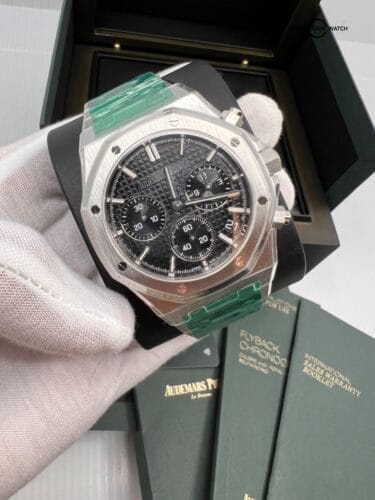 2023 New Unworn Stickers Audemars Piguet Royal Oak Black Dial Steel 41mm 26240st