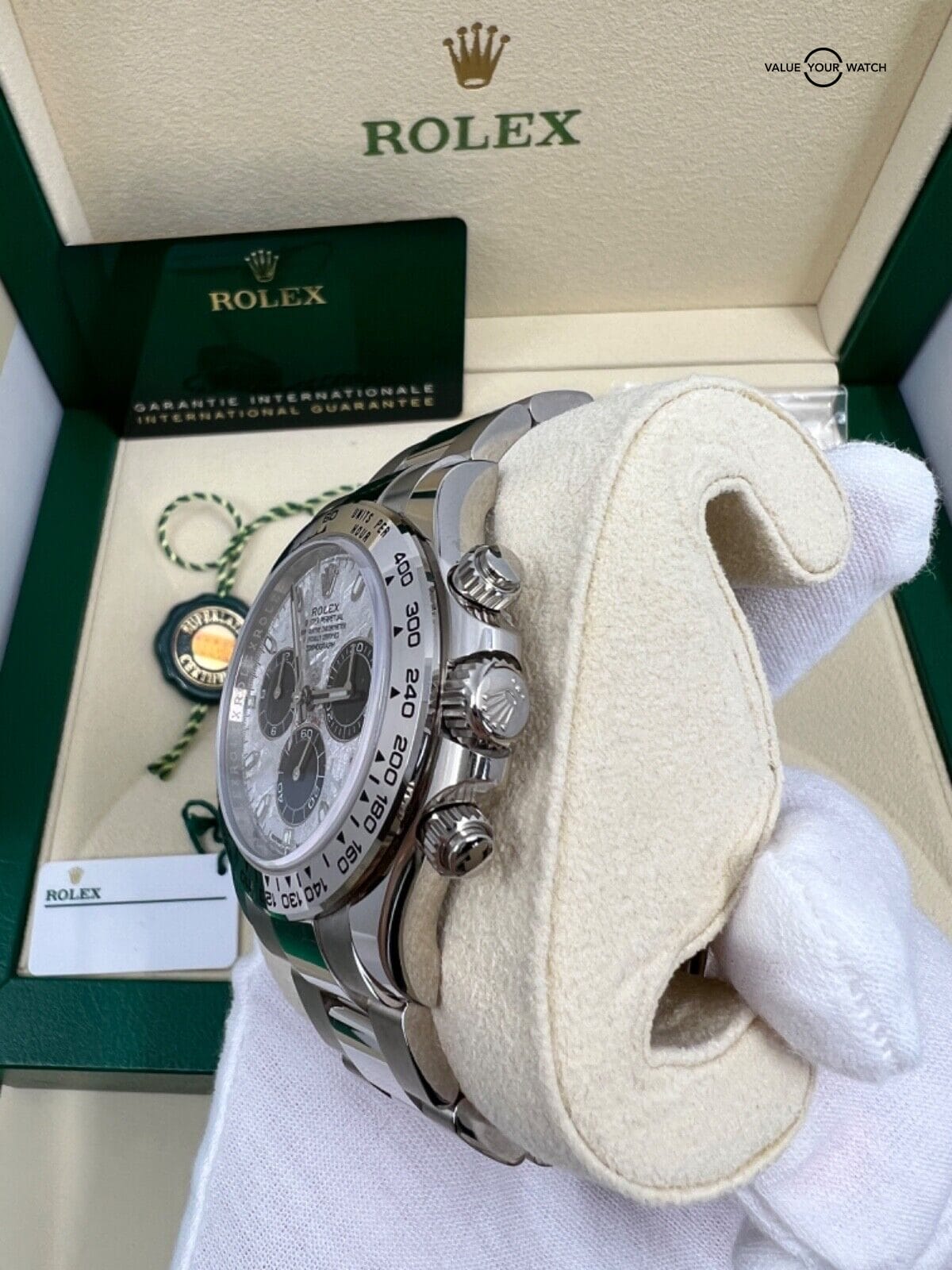 2022 Unpolished Mint Complete Meteorite Dial Rolex Daytona 18k White Gold 116509 - Image 11