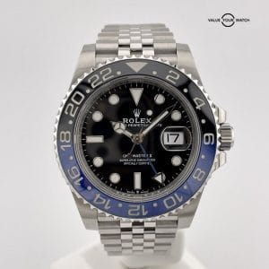 Rolex GMT Master II "Batgirl" 40mm Stainless Steel Jubilee Complete Set