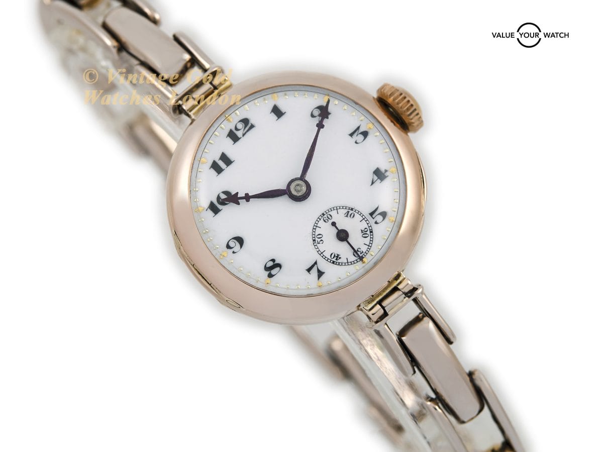 Monopol protestantiske spin Ladies Rolex 9ct Pink Gold 1920 | Value Your Watch
