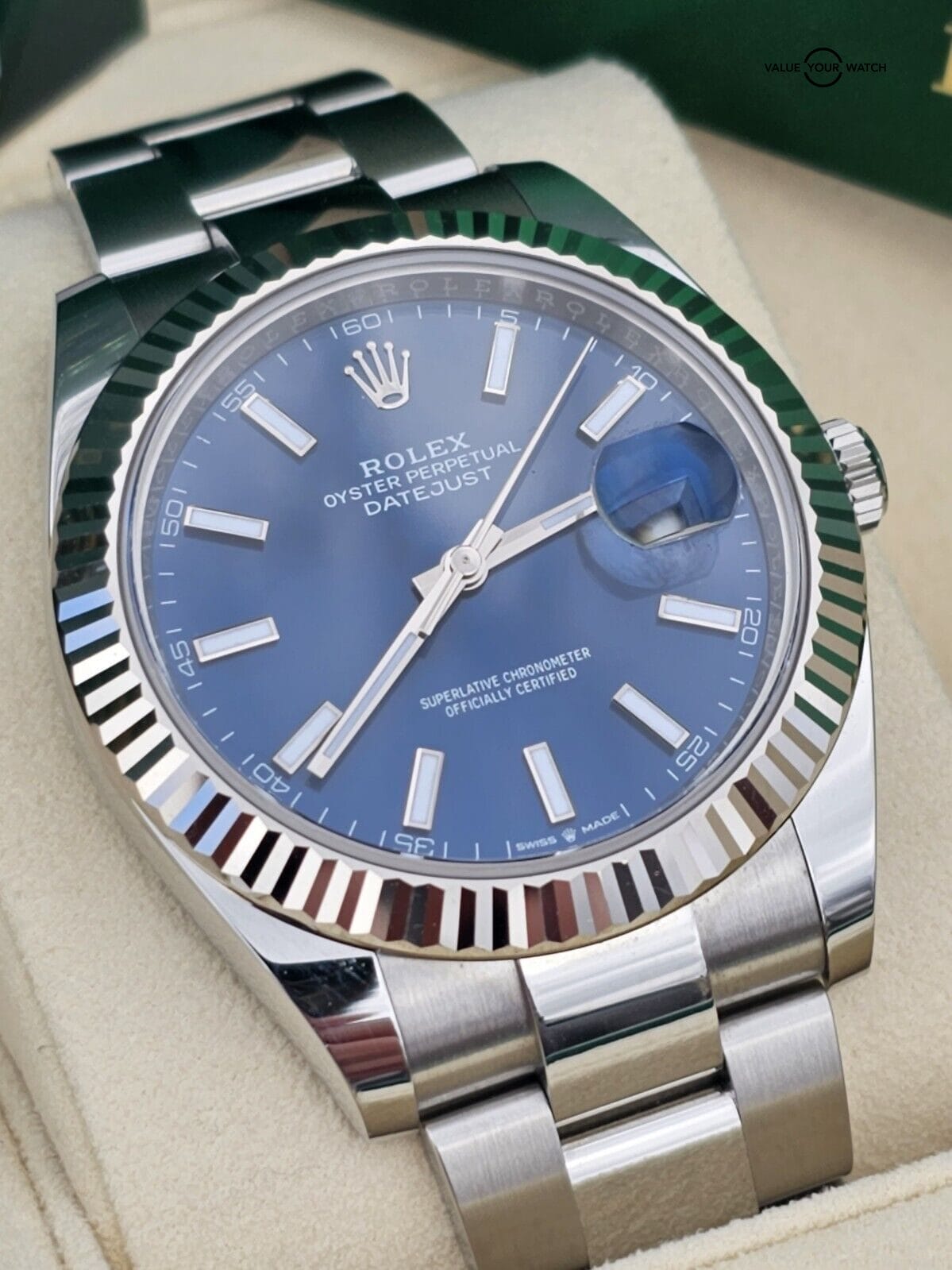 ROLEX DATEJUST 41-White Gold, Blue Dial FULLSET-126334 - Image 2