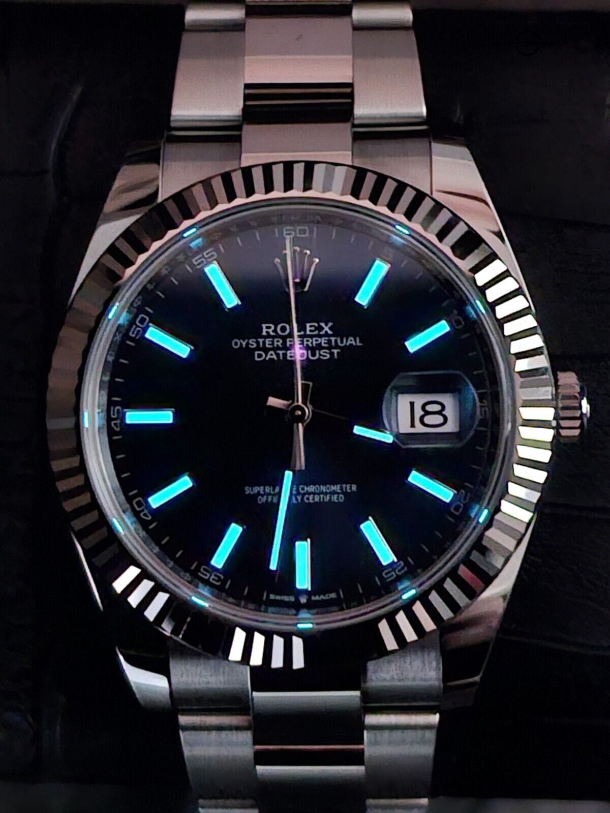 ROLEX DATEJUST 41-White Gold, Blue Dial FULLSET-126334 - Image 10