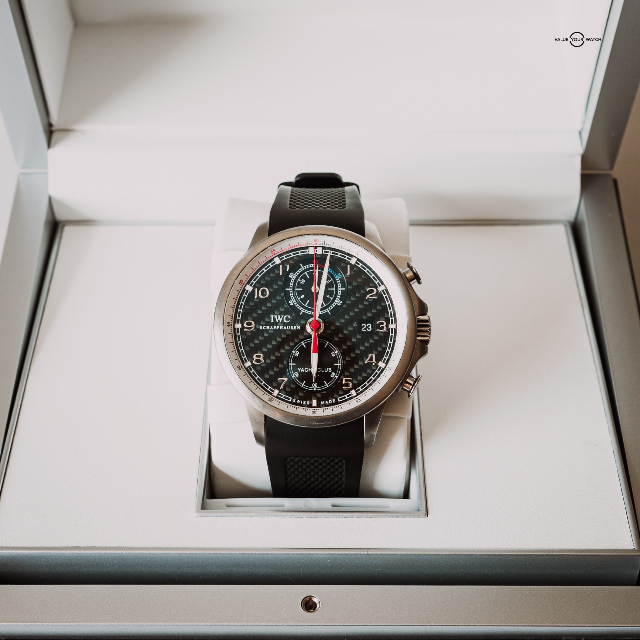 IWC Portugieser Yacht Club Chronograph Volvo Ocean Race 45mm - IW390212 Carbon Fiber Dial & Titanium Case - Image 10