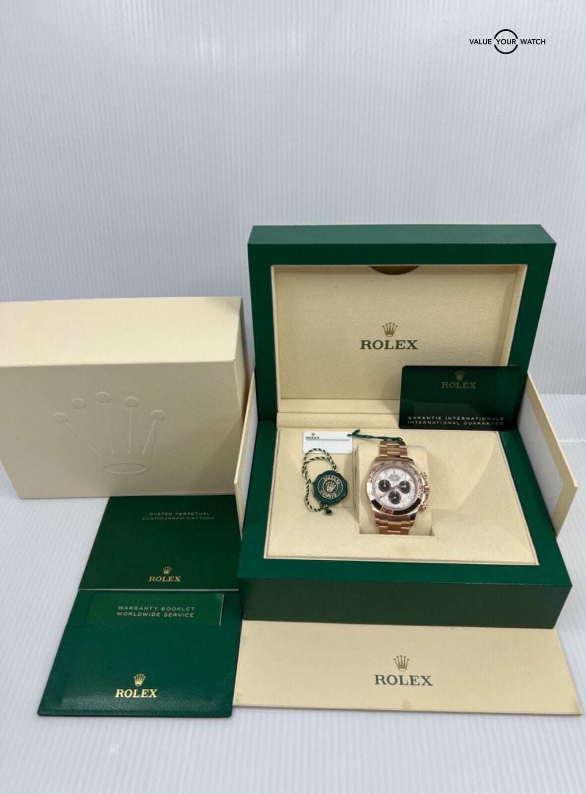 Rolex 2023 Stickers New Unworn Daytona Meteorite Dial Rose Gold Everose 116505 - Image 3