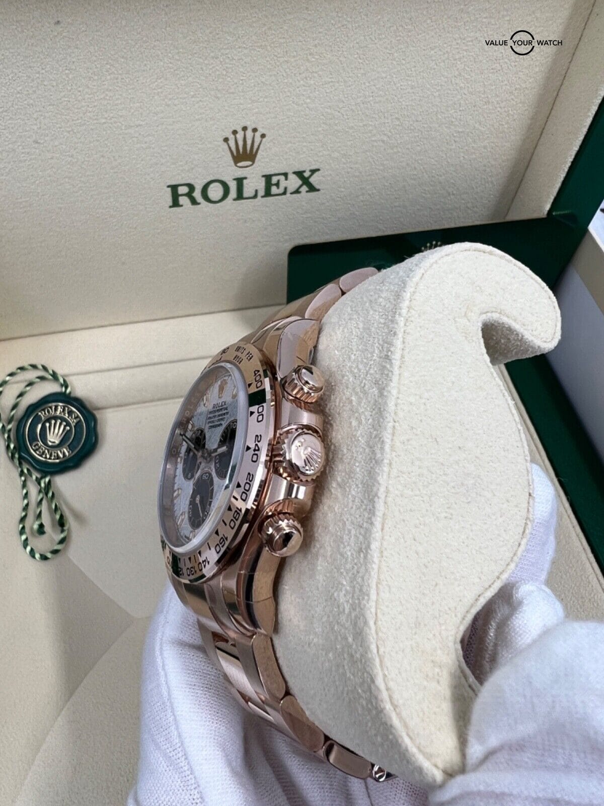 Rolex 2023 Stickers New Unworn Daytona Meteorite Dial Rose Gold Everose 116505 - Image 7