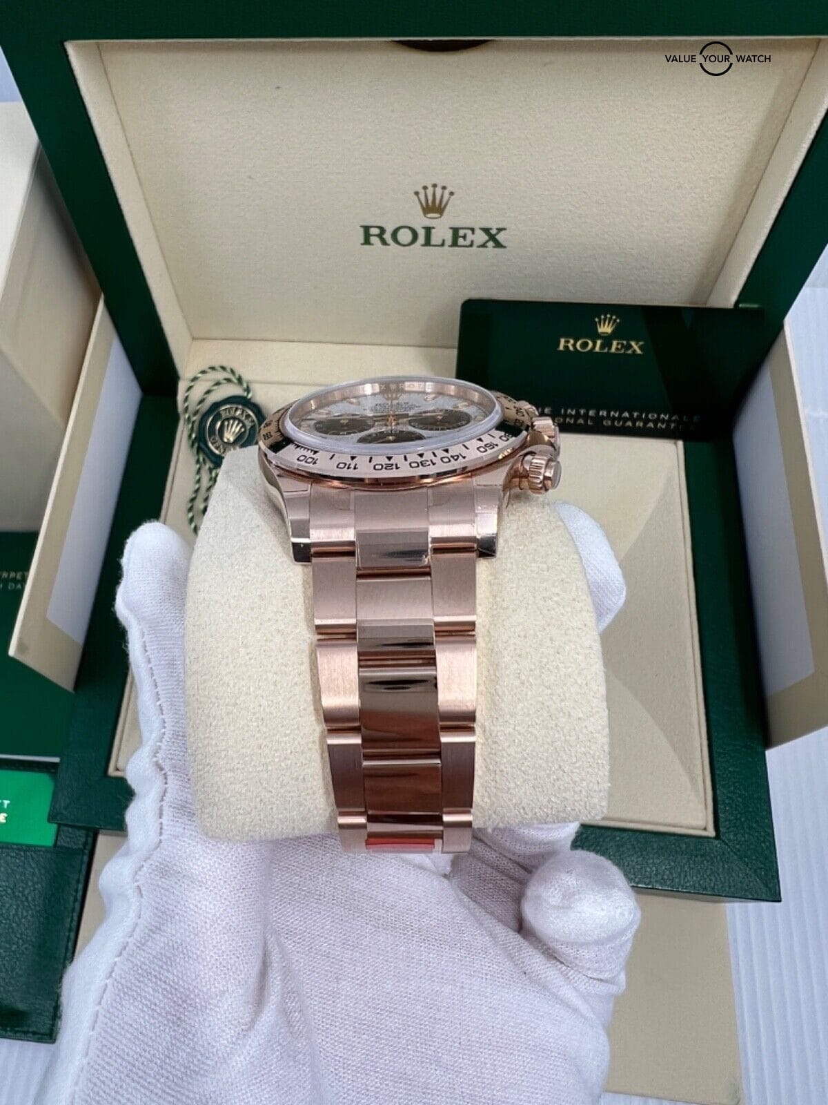 Rolex 2023 Stickers New Unworn Daytona Meteorite Dial Rose Gold Everose 116505 - Image 11
