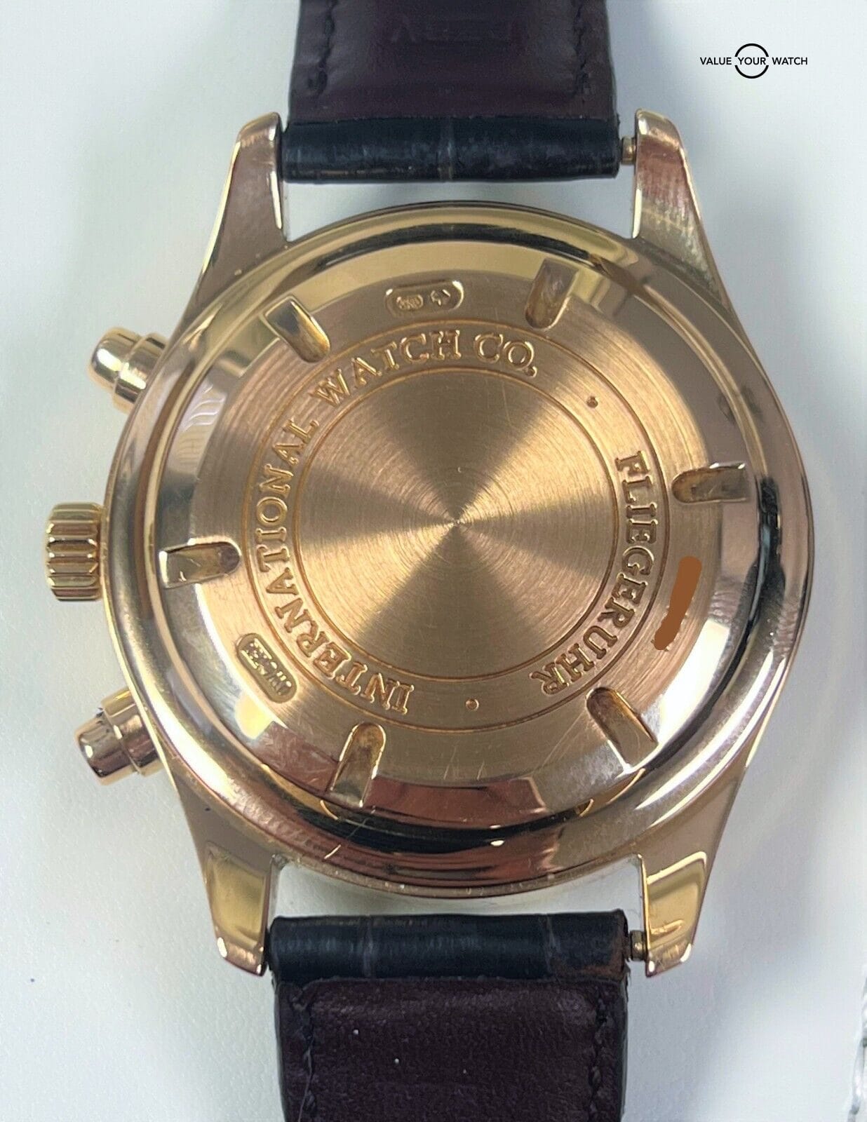 IWC Pilot Chronograph 18K Rose Gold 42mm Chronograph Black Dial! - Image 12