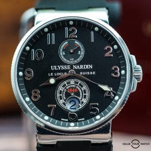 Ulysse Nardin Marine Chronometer Black 41 Bracelet BOX and PAPERS SERVICED $8k MSRP