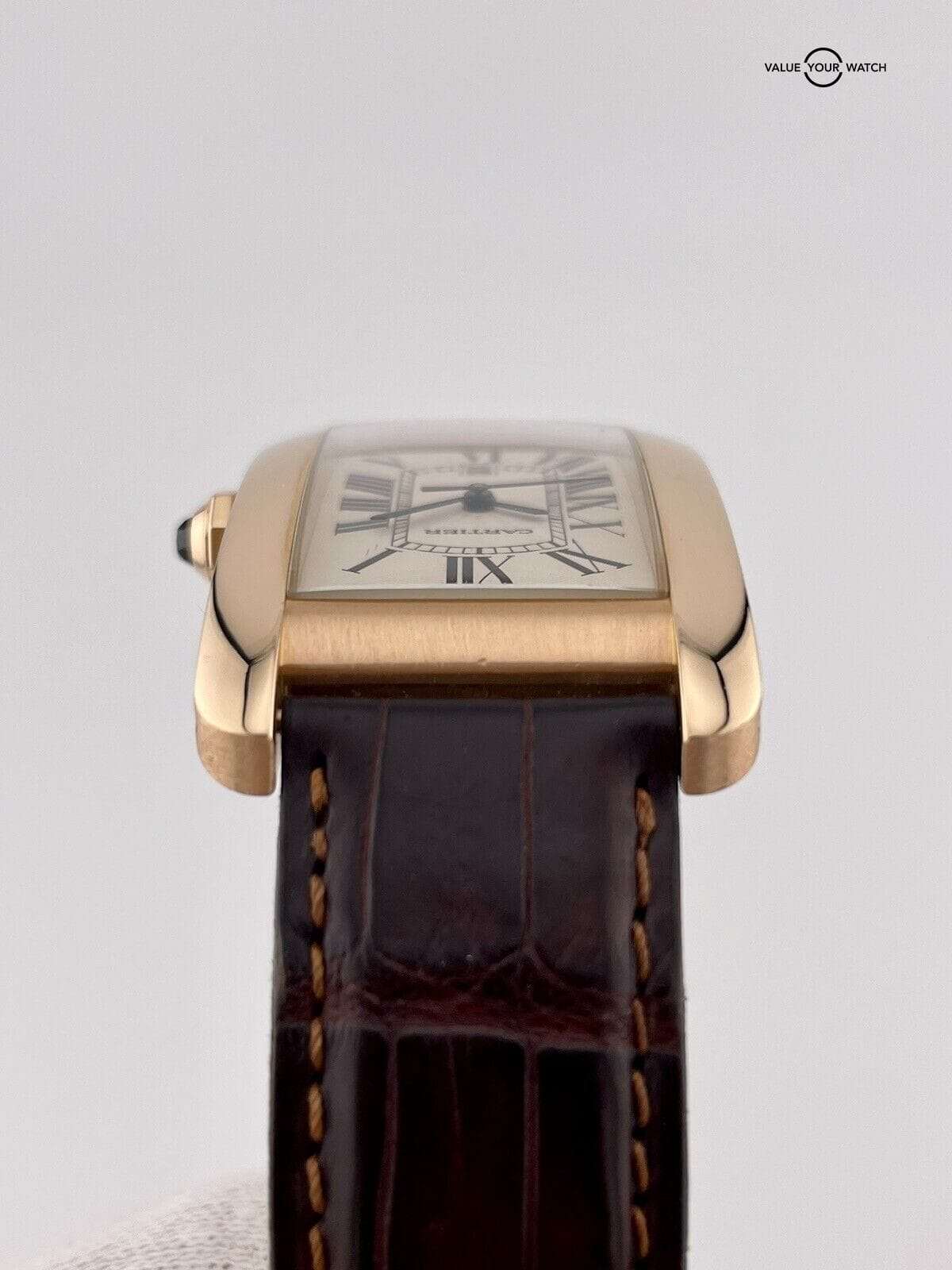 Cartier Tank Americaine 18k Rose Gold Automatic Watch W2609156 2505 - Image 2