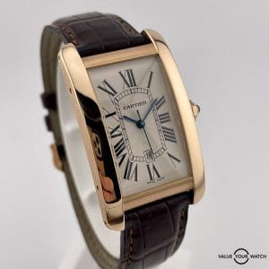 Cartier Tank Americaine 18k Rose Gold Automatic Watch W2609156 2505
