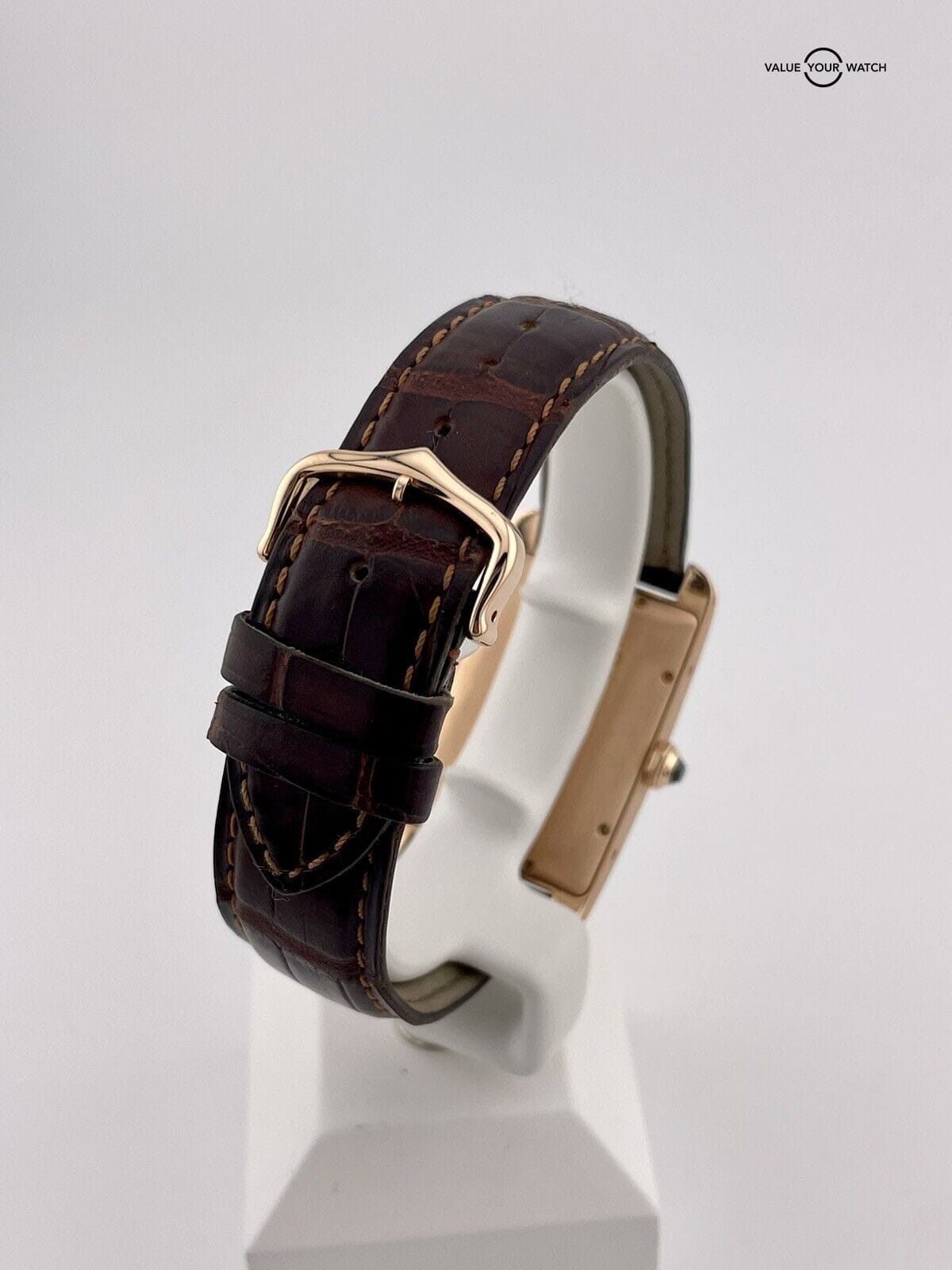 Cartier Tank Americaine 18k Rose Gold Automatic Watch W2609156 2505 - Image 9