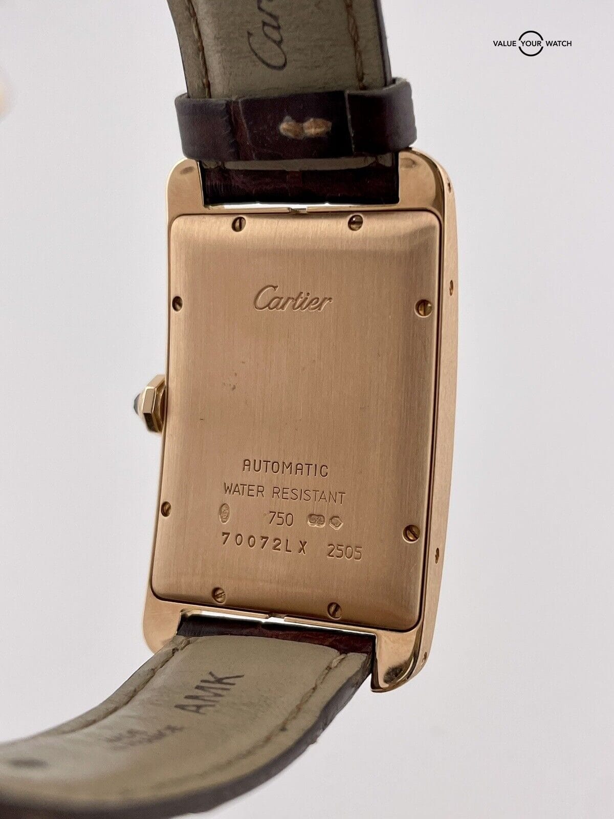 Cartier Tank Americaine 18k Rose Gold Automatic Watch W2609156 2505 - Image 10