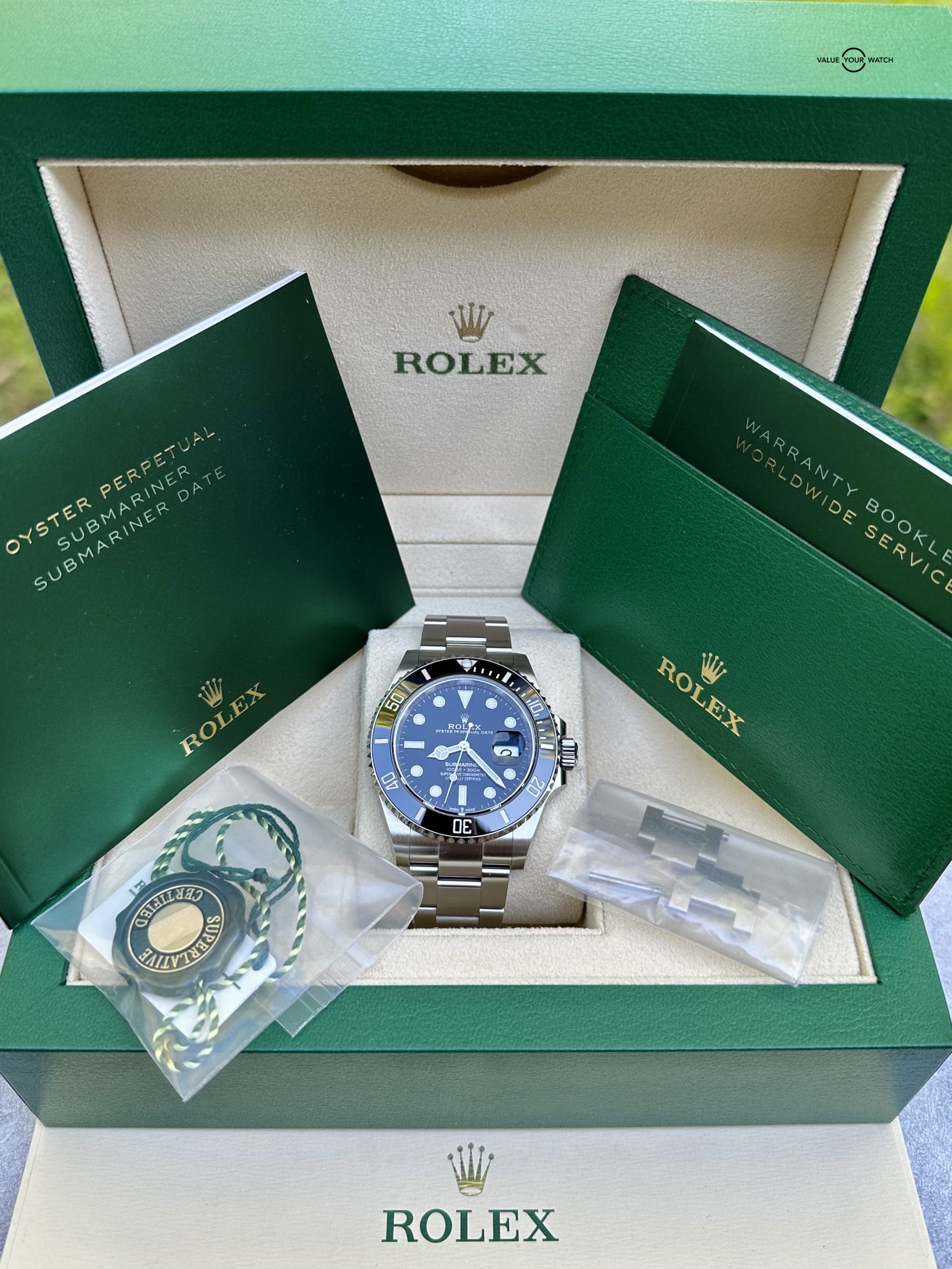 Rolex 2022 Submariner Black dial Date 41mm Box Papers Card tags