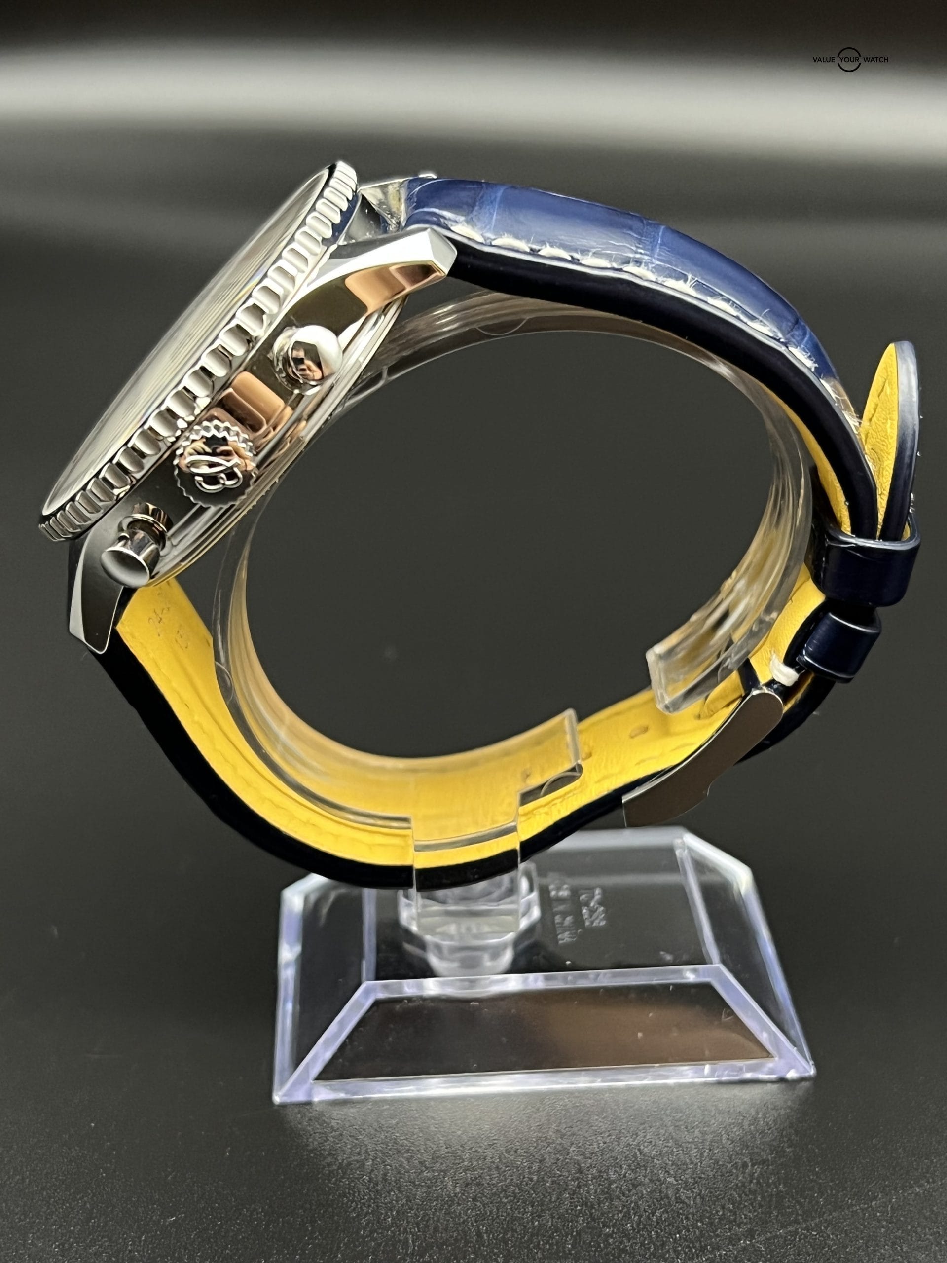 Breitling Navitimer B01 Chronograph 46 Steel Automatic Blue Dial On Crocodile - Image 5