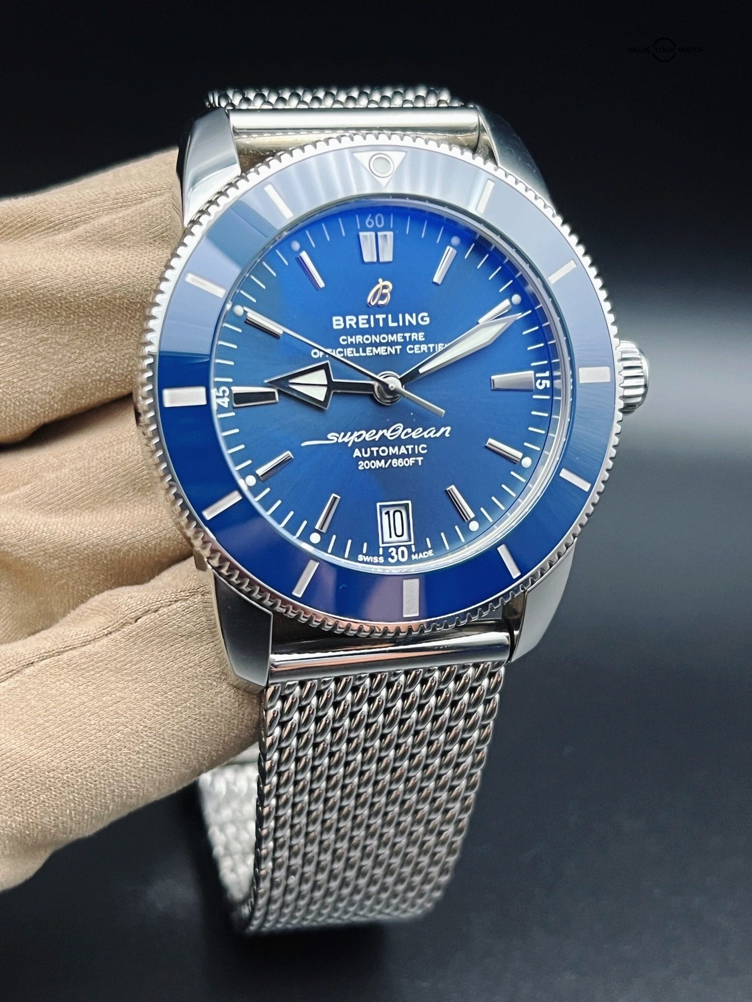 Breitling superocean discount heritage ii blue