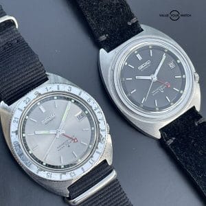 Seiko 6117-8000 GMT Navigator Timer Watch Rare Silver Variant & Black dial Lot