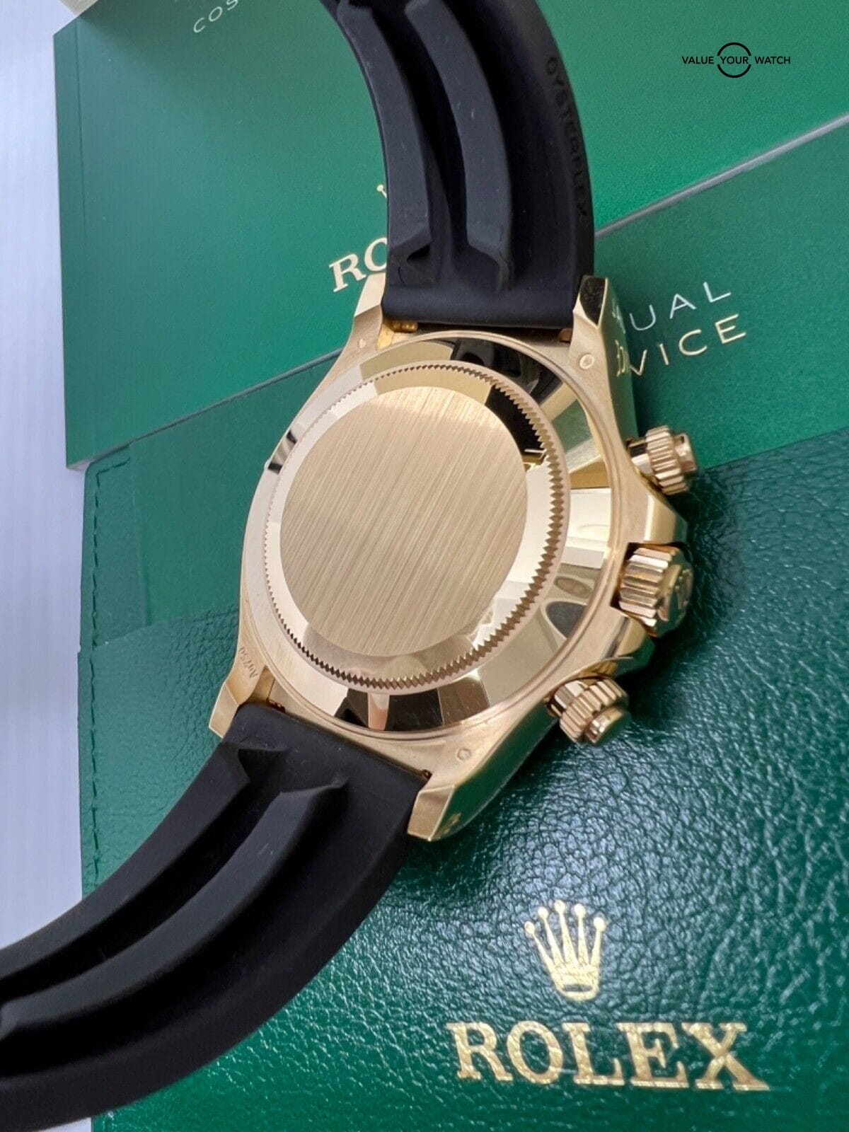 New 2023 White Tag Rolex Daytona Yellow Gold Meteorite Dial Oysterflex 116518LN - Image 4