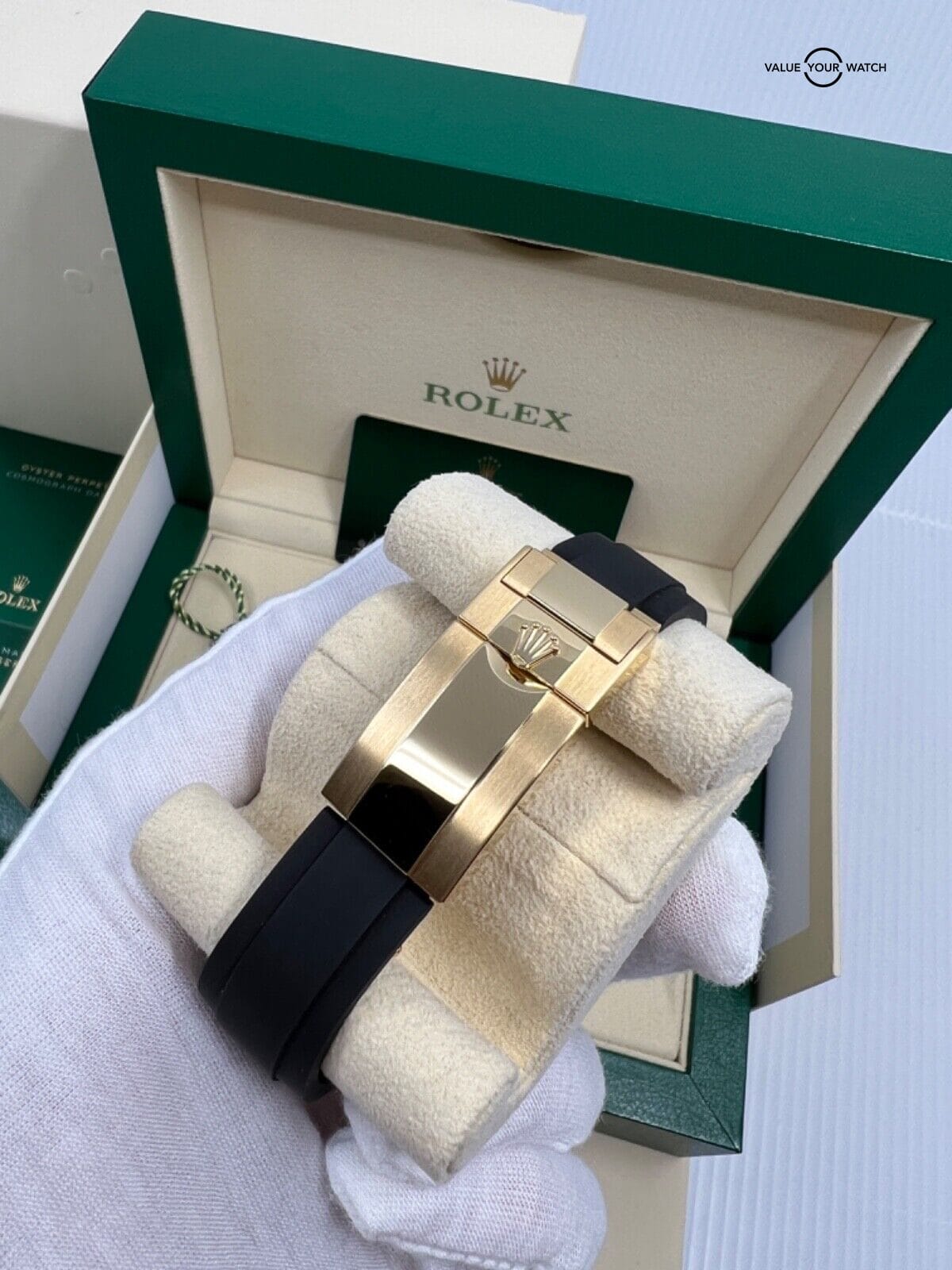 New 2023 White Tag Rolex Daytona Yellow Gold Meteorite Dial Oysterflex 116518LN - Image 5