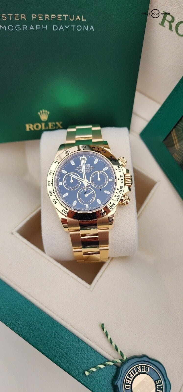 2023 Rolex Cosmograph Daytona 18K Gold Black Dial Unworn, Full Set-116508 - Image 13