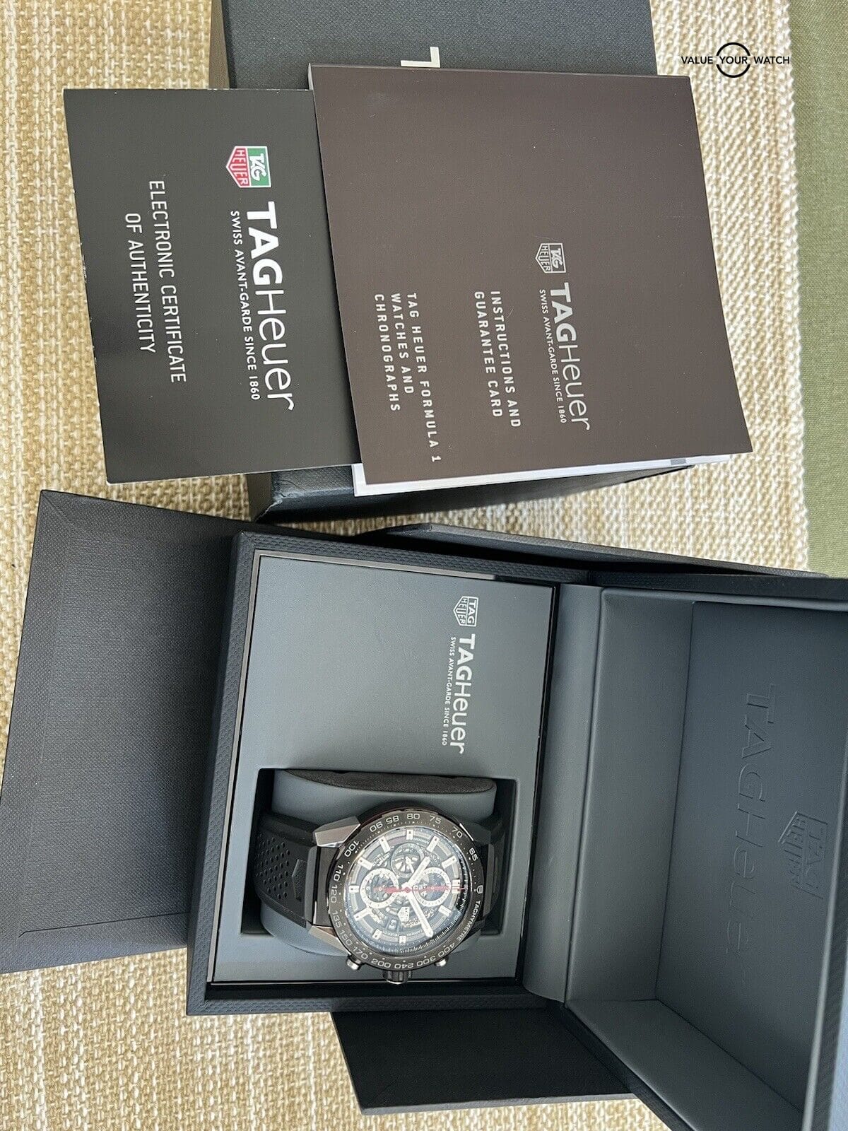 TAG Heuer Carrera Black Skeleton Men's Watch - CAR2A1Z.FT6044 - Image 9