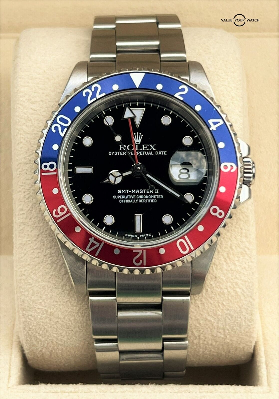 Rolex GMT Master II Pepsi 16710 Blue Red Stainless Steel 40mm
