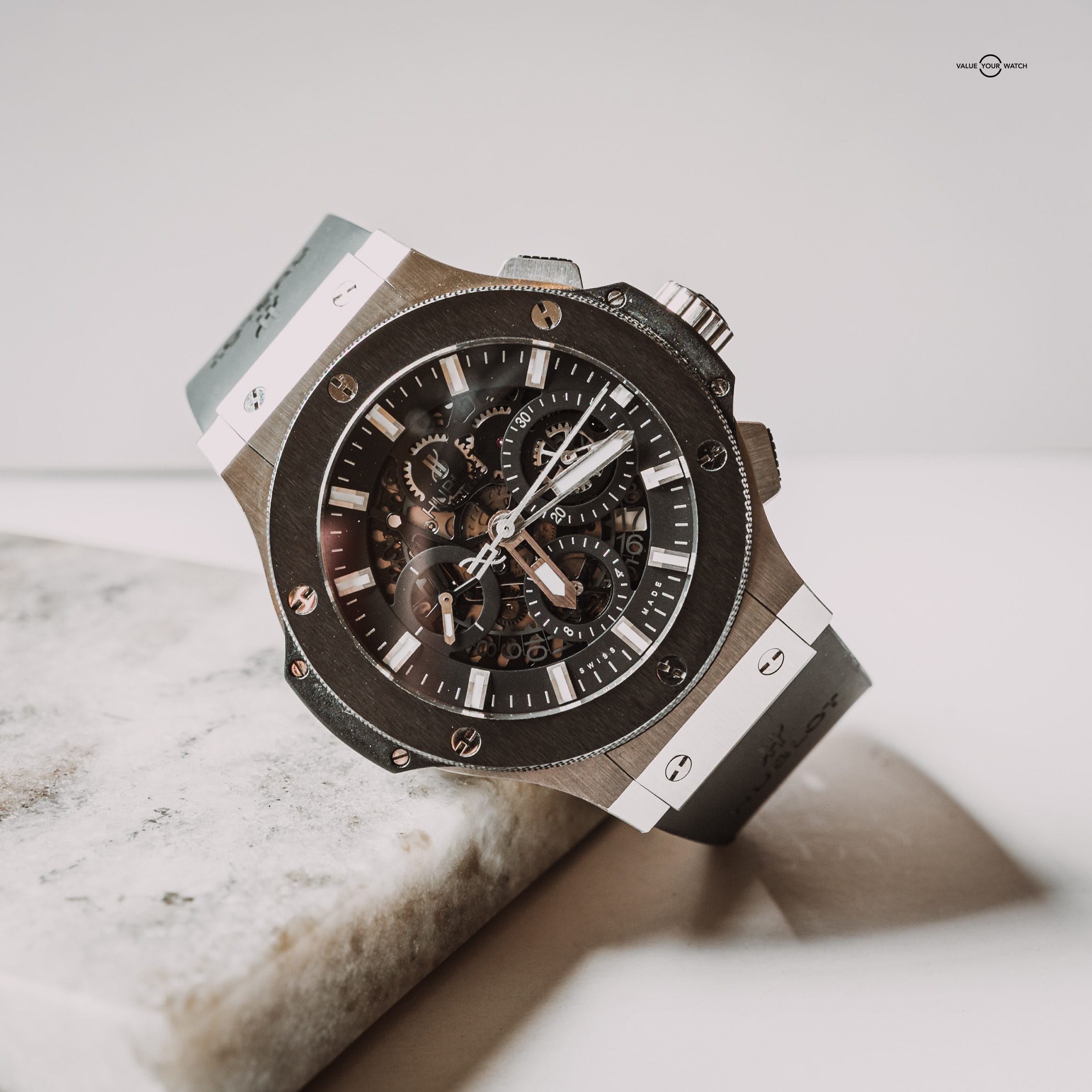 Hublot Aero Bang Big Bang 44 Skeleton Black Dial Ceramic - 311.SM.1170.GR