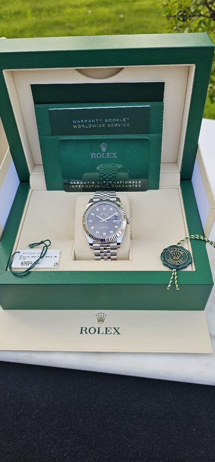 Rolex Datejust 41 Diamond Markers Dial Jubilee Bracelet Model 126334-2022 Unworn Full Set - Image 12