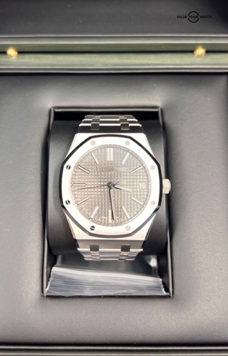 2023 New Unworn 41mm Audemars Piguet Royal Oak Watch Grey Dial Stainless Steel