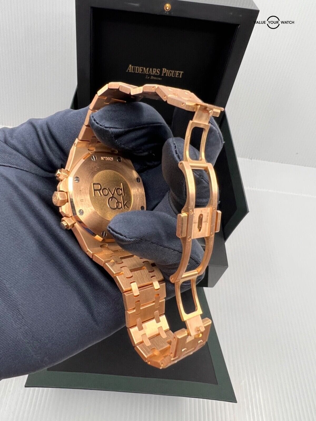 Unworn 2017 Audemars Piguet Royal Oak Chronograph Rose Gold 41mm Black Dial - Image 8