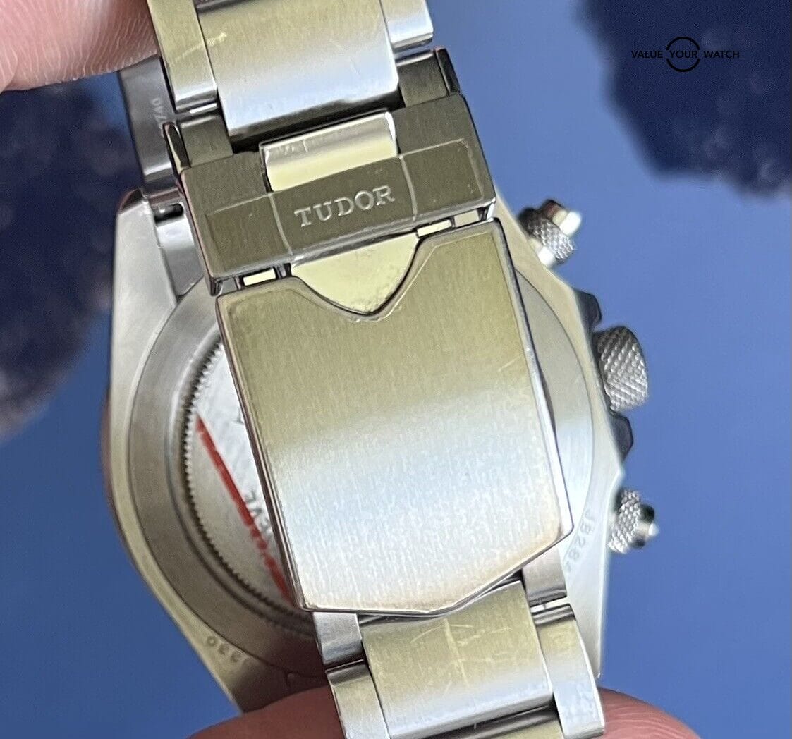 Tudor Heritage Chronograph Blue and Orange 42mm Complete Set with nato strap! - Image 8