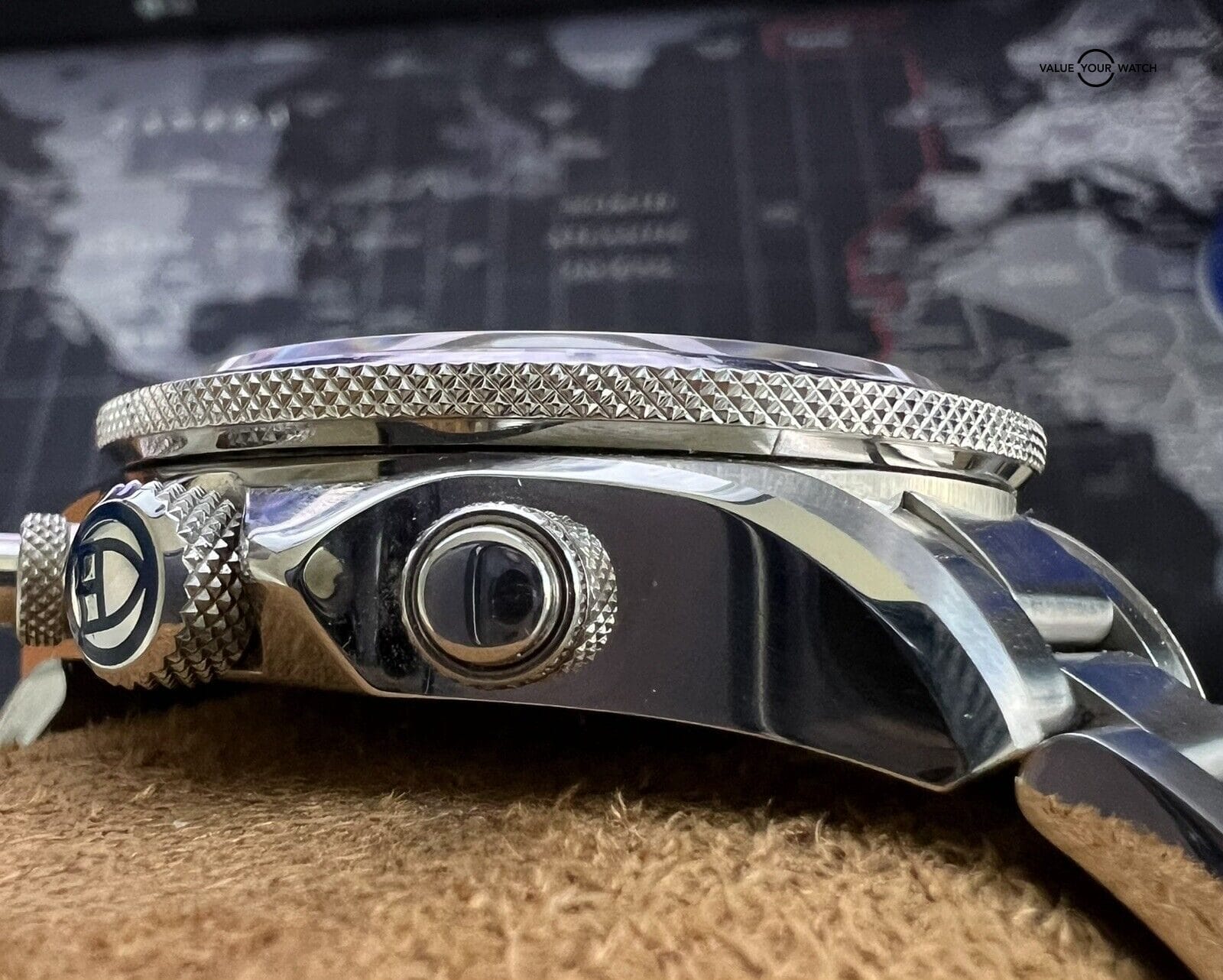 Tudor Heritage Chronograph Blue and Orange 42mm Complete Set with nato strap! - Image 14